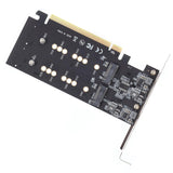 Pi+® (PiPlus®) PCI-E 3.0 X16 to 2-Port M.2 NVME SSD Adapter Card