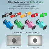 Ferrules Push Type Fiber Optic Connectors Cleaning for LC/MU, FC/SC/ST