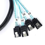 Pi+® (PiPlus®) High Speed 6Gbps 4pcs/Set Sata Cable SAS Cable for Server