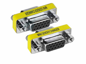 Pi+® (PiPlus®) VGA Jointer Coupler-15 Pin Female to Female Cable Extender-Pack of 2