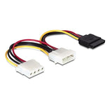 Pi+® (PiPlus®) 4-Pin Molex Male to 15-Pin SATA Female and 4-Pin Molex Female Power Cable-2unit