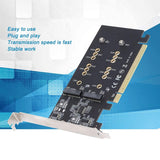 Pi+® (PiPlus®) PCI-E 3.0 X16 to 2-Port M.2 NVME SSD Adapter Card