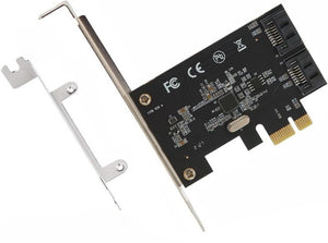 Pi+® (PiPlus®) PCI-E to 2 Port SATA Expansion Card - 6Gbps