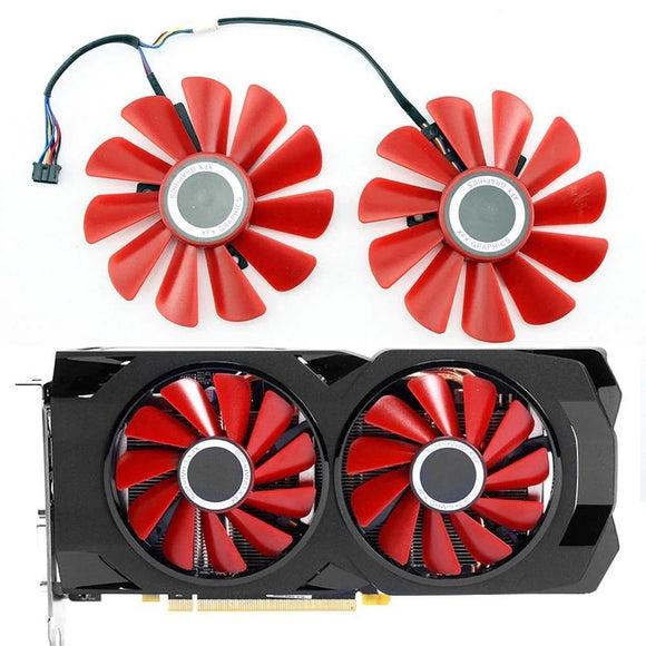 Pi+® (PiPlus®) GPU Replacement Fan For XFX RX570-RS rx-570-rs-4gb R9 285 390X RX470 RX480
