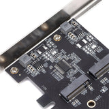 Pi+® (PiPlus®) PCI-E 3.0 X16 to 2-Port M.2 NVME SSD Adapter Card