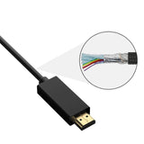 Pi+® (PiPlus®) 1080p Display Port Male to HDMI Male 1.8 Meter Cable