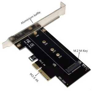 Pi+® (PiPlus®) M.2 NVME M-Key to PCI-E 3.0 X4 Adapter Expansion Card