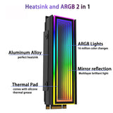 Pi+® (PiPlus®) ARGB M.2 SSD Heatsink–Efficient Cooling & Stunning Aesthetics
