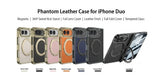 Phantom Leather Case for iPhone Duo with 360° Swivel Kickstand