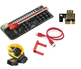 Pi+®(PiPlus®) VER018S Miner Card PCI-E 1X To 16X USB3.0 6PIN GPU Riser Card- 12 capacitors (Copy)