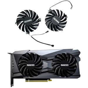 Pi+® (PiPlus®) INNO3D GeForce RTX 3050, 3060, 3060 Ti, 3070, 3080 Twin X2 OC Fan Replacement