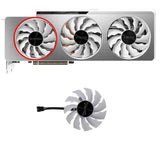 Replacement GPU Fan For GIGABYTE GeForce RTX 3070Ti, 3080, 3080Ti, 3090 Vision-White