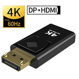 Pi+® (PiPlus®) 4K DP to HDMI Adapter Male to Female1.4V Black