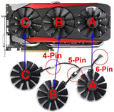 Pi+® (PiPlus®) ASUS Strix GTX 1060 OC 1070/1070Ti/1080/1080Ti/ RX 480/580 replacement fan