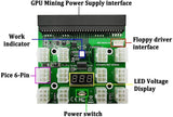 Pi+® (PiPlus®) PCIE 12V 64 Pin to 12x 6 Pin Power Supply Server Adapter Breakout Board