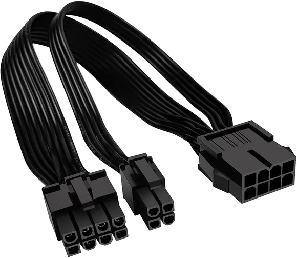 Pi+®(PiPlus®) EPS12V CPU 8 Pin Female to CPU ATX 8 Pin and ATX 4 Pin Male Power Supply Extension Cable