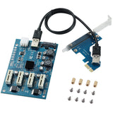 Pi+® (PiPlus®) PCI-E to PCI-E Adapter Card PCI-E 1X to 4X PCIe USB3.0 Converter Extender Adapter