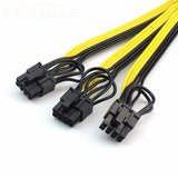 Pi+™(PiPlus™) Triple PCIe 3*(6+2) Pin Graphic Card Splitter Power Cable 12AWG+16AWG(70cm)