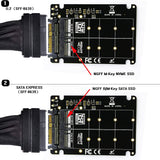 Pi+® (PiPlus®) M.2 NGFF SSD(Key M) Key B SSD to U.2 SFF-8639 Adapter