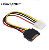 Pi+® (PiPlus®) SATA 15pin Male Power Connecter to Molex IDE 4pin Female Adapter Cable-5unit