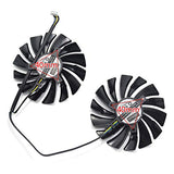 Pi+®(PiPlus®) GPU Replacement Fan for MSI GTX 1080 GTX 1070 GTX 1060 RX 580 RX570 Armor