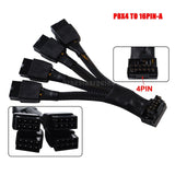 Pi+® (PiPlus®) 4x 8pin PCIe to 16pin 12VHPWR Cable 90 Degree Elbow Applicable (TYPE A & B)