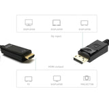 Pi+® (PiPlus®) 4K x 2K, 4D, Display Port Male to HDMI Male Converter-1.8m