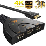 Pi+® (PiPlus®) 3 Port HDMI 4 K 1.4V Version Switch with Pigtail Cable