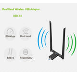 Pi+® (PiPlus®) Wireless USB WiFi Adapter - 1200Mbps Dual Band 2.4GHz/300Mbps 5.8GHz/867Mbps- 5dBi