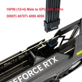 Pi+® (PiPlus®) PCIe 5.0 12VHPWR Dual 8 Pin PCIe Male to 12+4 Pin Male Cable