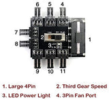 Pi+® (PiPlus®) PC Computer IDE Molex 1 to 8 Multi Way Splitter Cooler Cooling Fan Hub