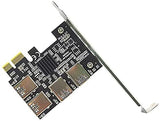 Pi+® (PiPlus®) PCI-E 1X to External 4 USB 3.0 Adapter Multiplier Card