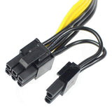 Pi+® (PiPlus®) 6Pin (Female) to 2(6+2) Pin (Male) PCIe Power Cable