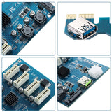 Pi+® (PiPlus®) PCI-E to PCI-E Adapter Card PCI-E 1X to 4X PCIe USB3.0 Converter Extender Adapter