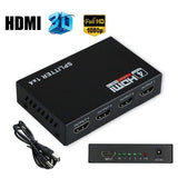 Pi+™ (PiPlus™) HDMI Splitter 1X4 Ports with Full Ultra HD 1080P Resolutions (1 Input to 4 Outputs)