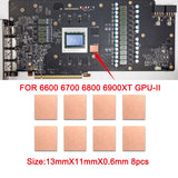 Pi+® (PiPlus®) GPU VRAM Heatsink Copper Shim For Graphics Card Memory