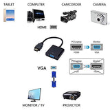 Pi+® (PiPlus®) HDMI to VGA 1080P HDMI Male to VGA Female Video Converter Adapter Cable