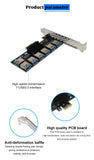 Pi+® (PiPlus®) PCIE 1 to 7 USB 3.0 Slot PCI-E PCI Express Riser Card 1x to 16x Multiplier Hub Adapter