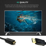 Pi+® (PiPlus®) 4K x 2K, 4D, Display Port Male to HDMI Male Converter-1.8m