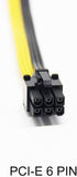 Pi+® (PiPlus®) 16AWG 6Pin to Single 8pin PCI-E Male-to-Male Adapter Cable-60cm