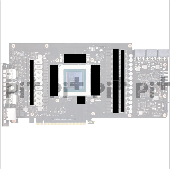 Pre-Cut Thermal Pads for Asus 3090 STRIX ( Higher Quality Thermal Pad )