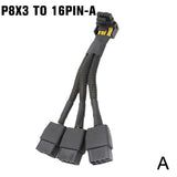 Pi+®(PiPlus®) 3x8pin PCIe to 16pin 12VHPWR Cable 90 Degree Elbow Applicable to GPU RTX4090 4080 (TypeA&B)