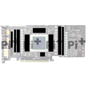 Pi+® (PiPlus®) Pre-Cut Thermal Pads for GIGABYTE 3080 / 3080Ti Gaming / Vision / Eagle ( Higher Quality Thermal Pad )