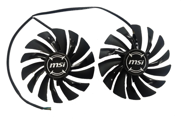 Pi+®(PiPlus®) GPU Replacement Fan for MSI GTX 1080 GTX 1070 GTX 1060 RX 580 RX570 Armor