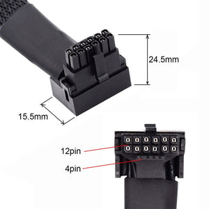 Pi+®(PiPlus®) 600w 12VHPWR  ATX3.0 16pin Pcie 5.0 Male To Male Power Supply Cable