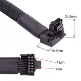 Pi+®(PiPlus®) 600w 12VHPWR  ATX3.0 16pin Pcie 5.0 Male To Male Power Supply Cable